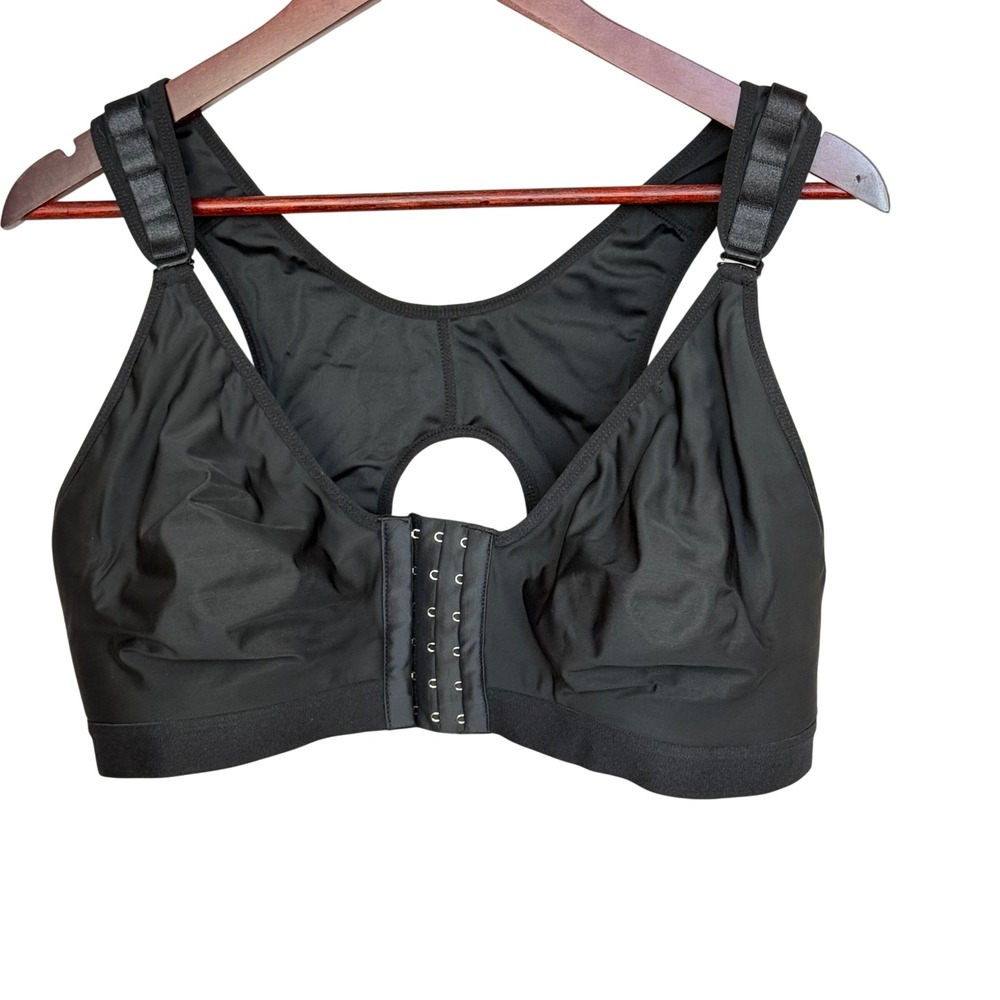 Kimikal Post Surgical Front Closure Compression Bra Recovery‎ Support Black